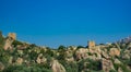 Ancient Heracleia ruins in Bafa Lake National Park Turkey. Milas, Aydin, Turkey. Besparmak Mountains Royalty Free Stock Photo