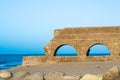 Ancient Herodian aqueduct at the seaside