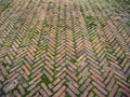 Ancient herringbone brickwork Royalty Free Stock Photo