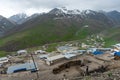 Ancient highmountains village Khynalyg, Azerbaijan. Buildings, houses and way of life Royalty Free Stock Photo