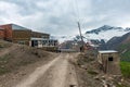 Ancient highmountains village Khynalyg, Azerbaijan. Buildings, houses and way of life Royalty Free Stock Photo