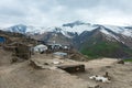 Ancient highmountains village Khynalyg, Azerbaijan. Buildings, houses and way of life Royalty Free Stock Photo