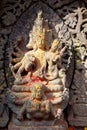 Ancient Hindu Relief, Changu Narayan Temple, Nepal Royalty Free Stock Photo