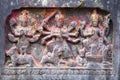 Ancient Hindu Relief, Changu Narayan Temple, Nepal Royalty Free Stock Photo