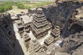 Ellora Caves - India - Ancient Hindu Rock Temple Royalty Free Stock Photo