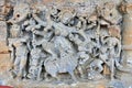 Ancient Hindu Sculpture Decoration at Chand Baori Stepwell at Abhaneri Village in Rajastan, India