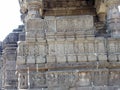 Ancient hindu sculptures pannel at Gondeshwar temple Royalty Free Stock Photo