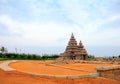 Ancient hindu Seashore Temple in Mamallapuram, Tamil Nadu, South India