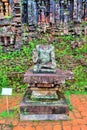 Ancient hindu statue at My Son in Vietnam Royalty Free Stock Photo