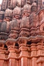 ancient hindu temple architecture from unique angle at day Royalty Free Stock Photo