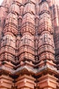 ancient hindu temple architecture from unique angle at day Royalty Free Stock Photo