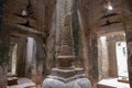 Ancient hindu temple interior decor, Angkor Wat, Cambodia. Preah Khan temple interior decor. Khmer heritage architecture Royalty Free Stock Photo