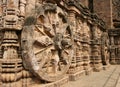 Ancient Hindu Temple at Konark (India) Royalty Free Stock Photo