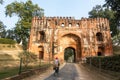 The ancient historic gateway of Dakhil Darwaza in the ruins of the village of Gour near