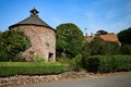 The ancient, historic round brick dovecote at Dunster, Somerset, UK Royalty Free Stock Photo