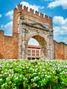 Ancient historical Arch of Augustus in Rimini Italy Royalty Free Stock Photo
