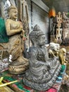 Ancient historical Buddhism and Hinduism statues Royalty Free Stock Photo