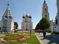 Ancient historical building of orthodox church cathedral in Christianity Russia architecture local