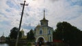 Ancient historical building of orthodox church cathedral in Seliger Lake Monastery Royalty Free Stock Photo