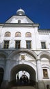 Ancient historical building of orthodox church cathedral in Valaam Island monastery