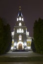 Holy Transfiguration Cathedral at night. Zhitomir Zhytomyr. Ukraine Royalty Free Stock Photo