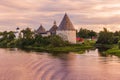 Ancient historical old Ladoga fortress in the village of Staraya Ladoga - Leningrad region Russia