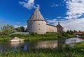 Ancient historical old Ladoga fortress in the village of Staraya Ladoga - Leningrad region Russia Royalty Free Stock Photo