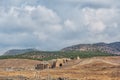 Ancient historical ruins in Pamukkale Turkey Royalty Free Stock Photo