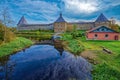 Ancient historical Staraya Ladoga Old Ladoga fortress in the village of Staraya Ladoga. Leningrad region, Russia Royalty Free Stock Photo