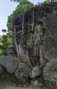 Ancient holy carved sculpture Rock of the Leper King