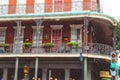 Ancient house on Bourbon Street. French Quarter, New Orleans Royalty Free Stock Photo