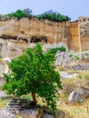 Ancient houses carved in the rock in Ginosa, Italy Royalty Free Stock Photo