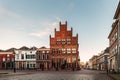 Ancient houses in the historic Dutch city of Doesburg Royalty Free Stock Photo