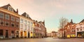 Ancient houses in the historic Dutch city of Zutphen Royalty Free Stock Photo