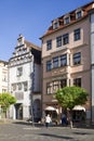 The ancient houses in the old town of Naumburg; Saxony-Anhalt, Germany Royalty Free Stock Photo