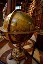 Ancient huge globe standing in the main hall of the National Austrian Library in the Hofburg Palace Royalty Free Stock Photo