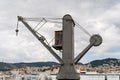 Ancient hydraulic crane in the port of Genoa