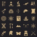 Ancient icons set, simple style