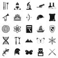 Ancient icons set, simple style