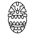 Ancient idol icon, outline style