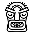 Ancient idol icon, outline style