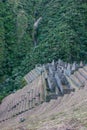 Ruins of an ancient town on the Inca Trail to Machu Picchu, Peru Royalty Free Stock Photo