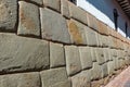 Ancient inca stone wall in Cusco, Peru