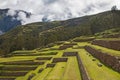 Ancient inca terraces in Sacred valley, Peru