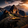 The Ancient Incan Ruins of Machu Picchu Royalty Free Stock Photo