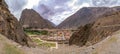 Ancient Incan Ruins in Ollantaytambo, Peru in Sacred Valley Royalty Free Stock Photo