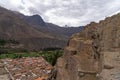 Ancient Incan Ruins in Ollantaytambo, Peru in Sacred Valley Royalty Free Stock Photo