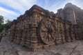 Ancient Indian architecture 13th century Konark Sun Temple in Odisha, India. world heritage site.