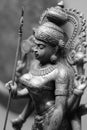 An ancient Indian bronze statuette of the goddess of fortune