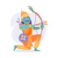 Ancient Indian Hindu Rudra God and Deity Vector Illustration